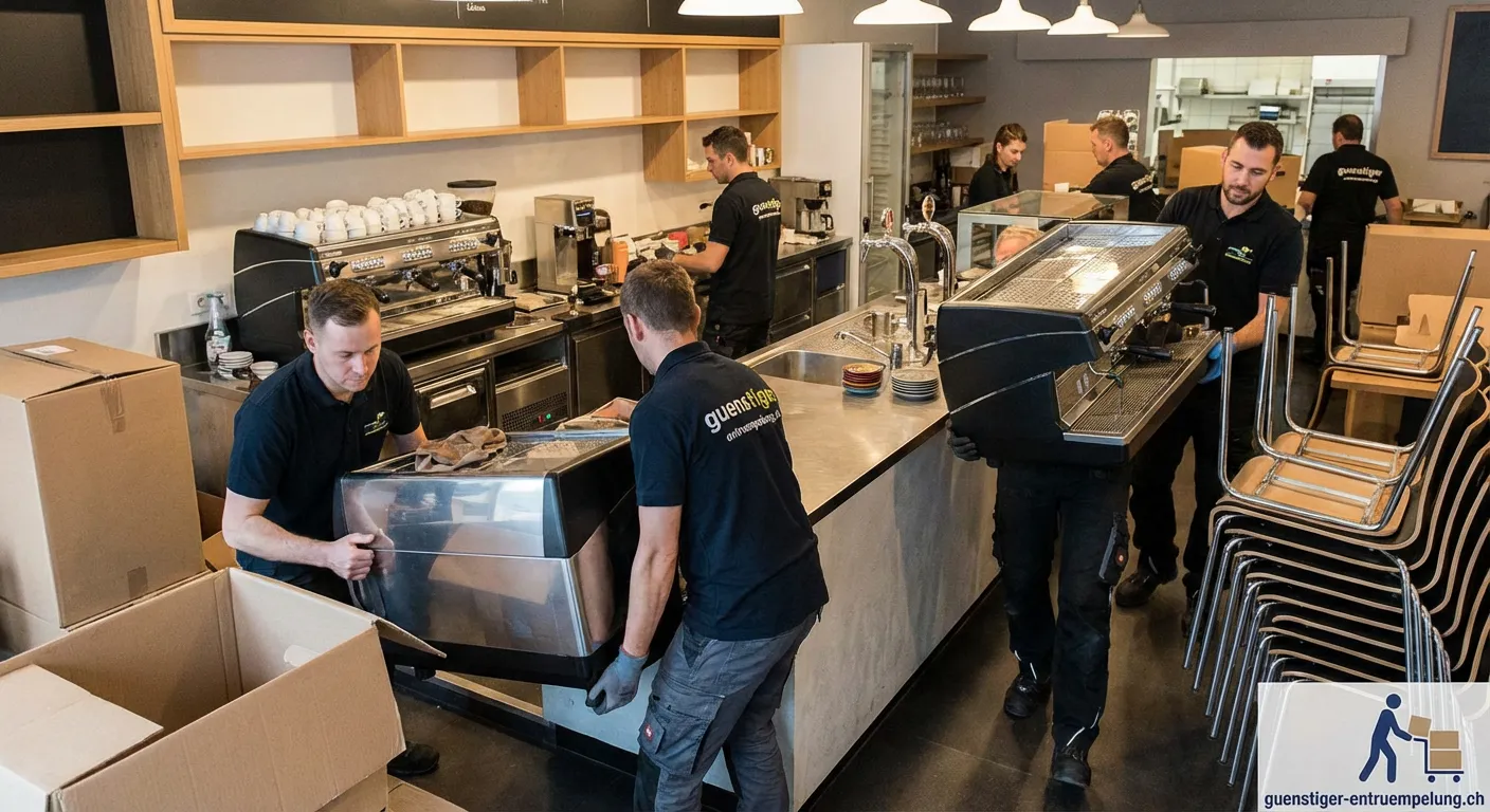Professionelle Entrümpelung einer Espressobar mit Spezialgeräten