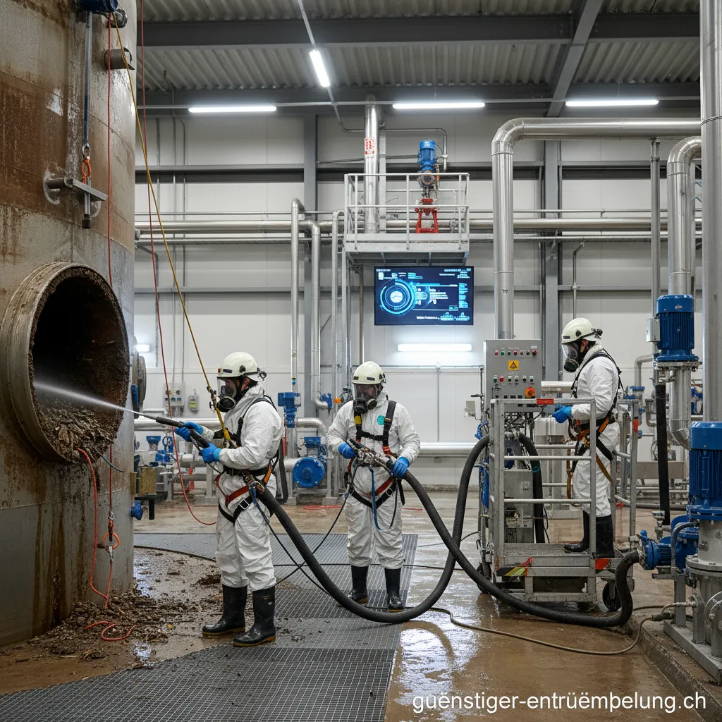 Professionelle Entrümpelung und Reinigung einer modernen Biogasanlage