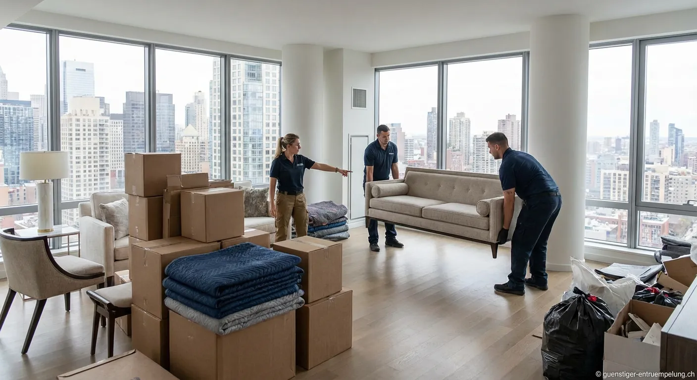 Professionelle Entrümpelung eines modernen Penthouses