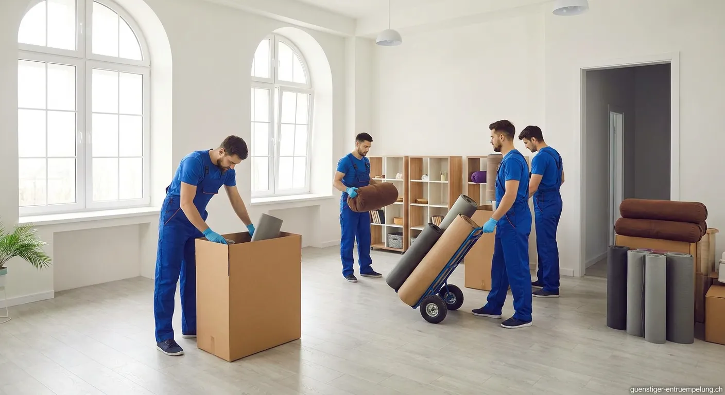Aufgeräumtes Yogastudio nach professioneller Entrümpelung