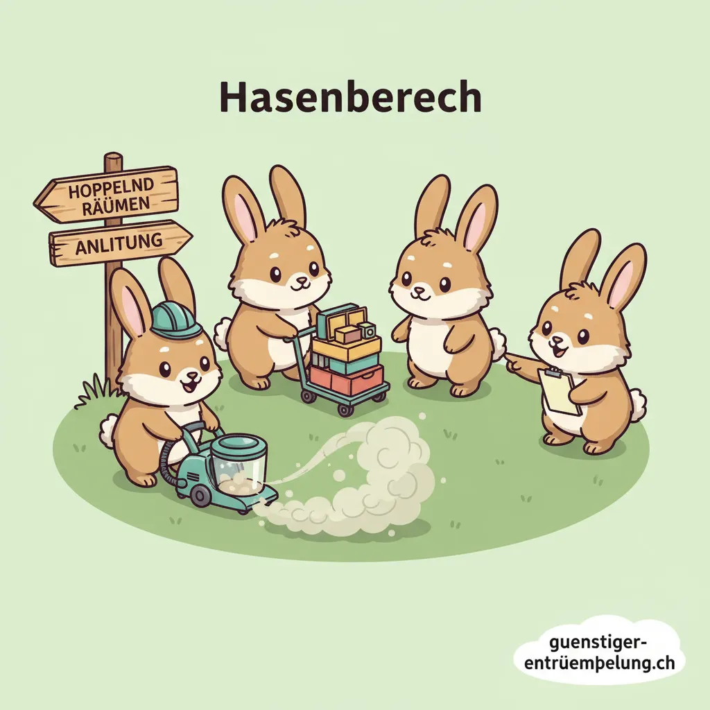 Zwei glückliche Kaninchen in einem sauberen, frisch eingestreuten Stall.